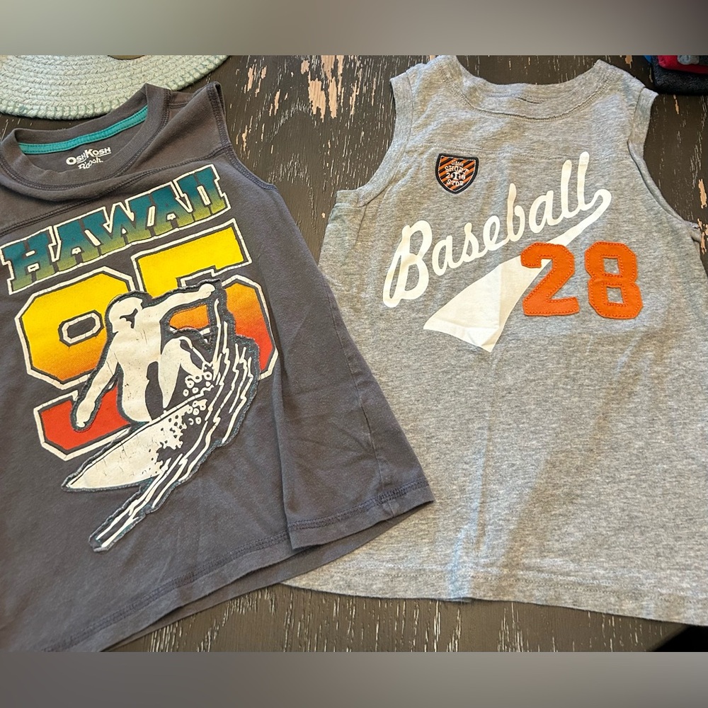 Set of 2.    adorable Kids Size XS 4/5 tank tops.